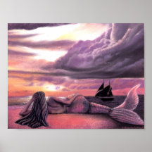 Cita de Sirena 8,5 x 11 Poster