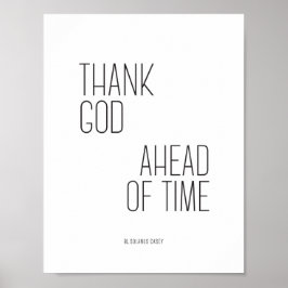 Póster Cita de Solanus Casey Gracias a Dios 8.5x11