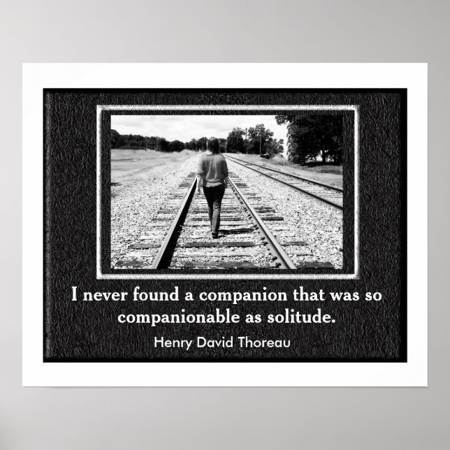 Póster Cita de soledad de Thoreau -poster (Frente)