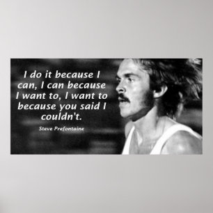 Póster Cita de Steve Prefontaine
