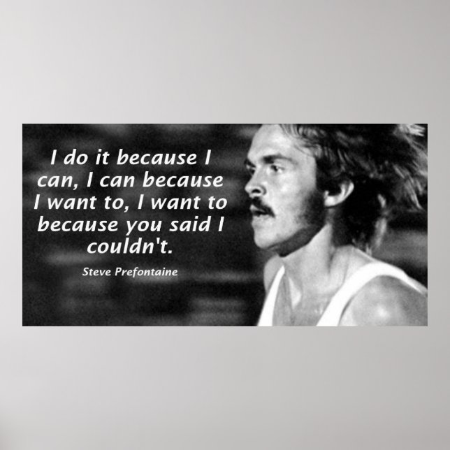 Póster Cita de Steve Prefontaine (Frente)