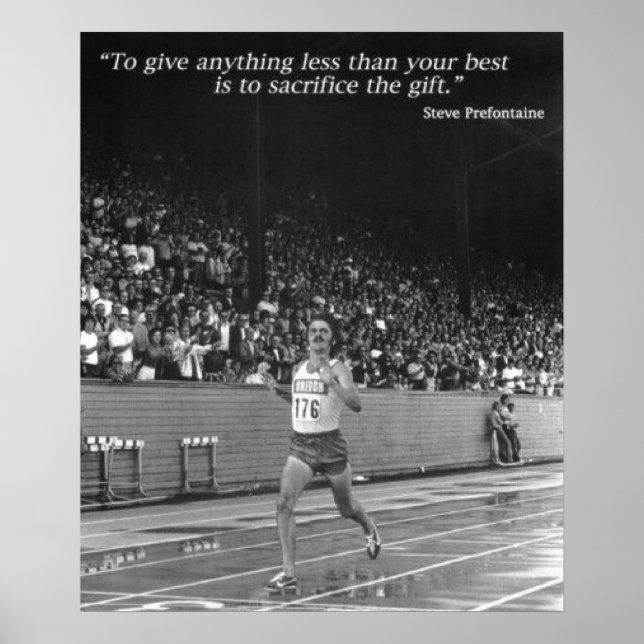 Póster Cita de Steve Prefontaine (Frente)