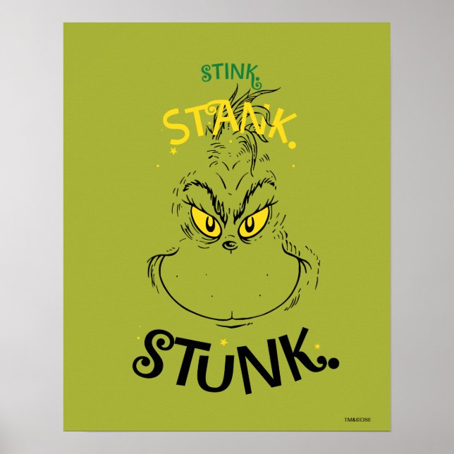 Póster Cita de Stink Stank Stunk Mister Grinch (Frente)