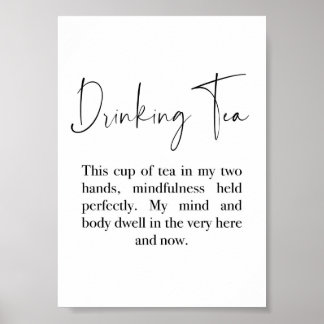 Póster Cita de té para beber - Cita de Thich Nhat Hanh