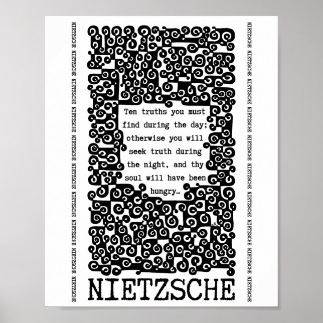 Póster Cita de TEN VERDAD de Nietzsche (Frente)