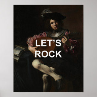 Póster Cita de texto divertida + pintura del jugador de L