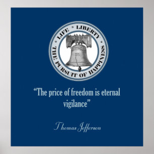 Póster Cita de Thomas Jefferson (vigilancia)