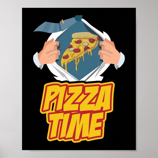 Póster Cita de tiempo de pizza (Frente)