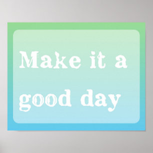 Póster Cita de tipografía de inspiración motivacional de