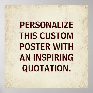 Póster Cita de tipografía personalizado, poster inspirado