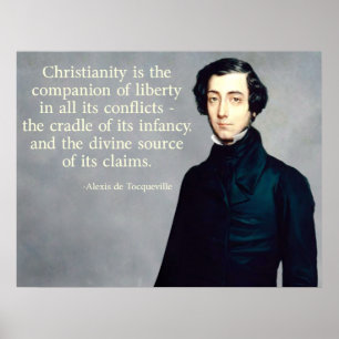 Póster cita de Tocqueville Christian