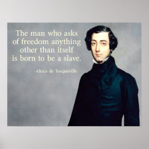 Póster cita de Tocqueville Freedom