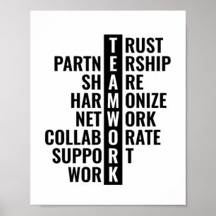Póster Cita de trabajo en equipo para Office y hogar IN