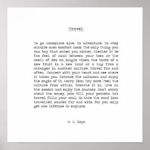 Póster Cita de Travel Adventure de A. W. Doys