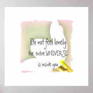 Póster Cita De Tulilp Rumi Dotada