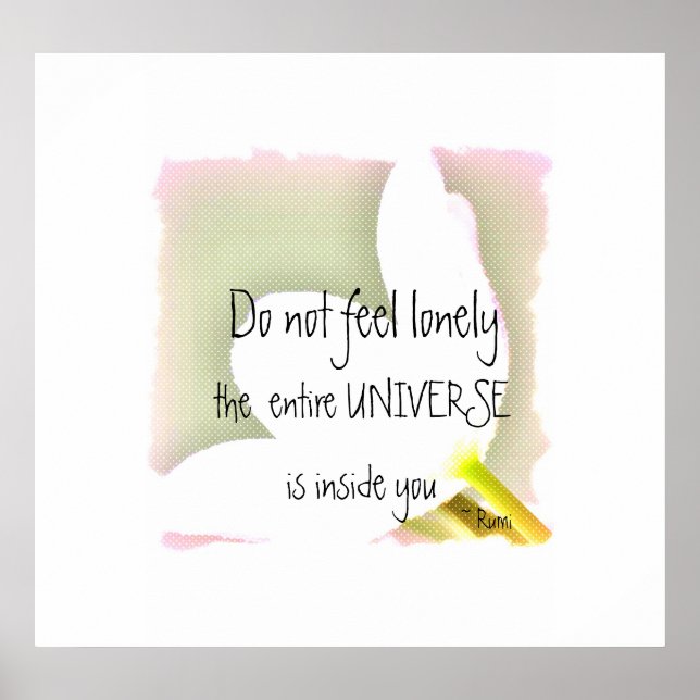 Póster Cita De Tulilp Rumi Dotada (Frente)