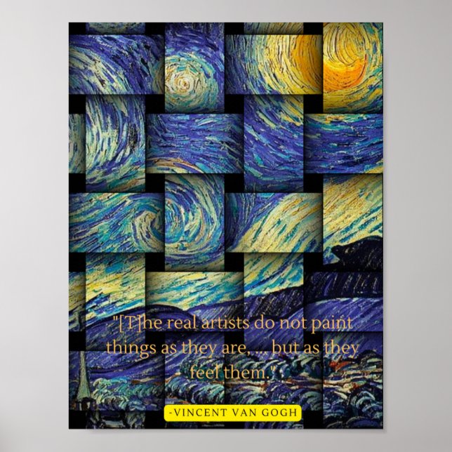 Póster Cita de Van Gogh (Frente)