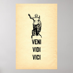 Póster Cita de Veni Vidi Vici Julius Caesar