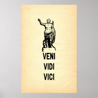 Póster Cita de Veni Vidi Vici Julius Caesar