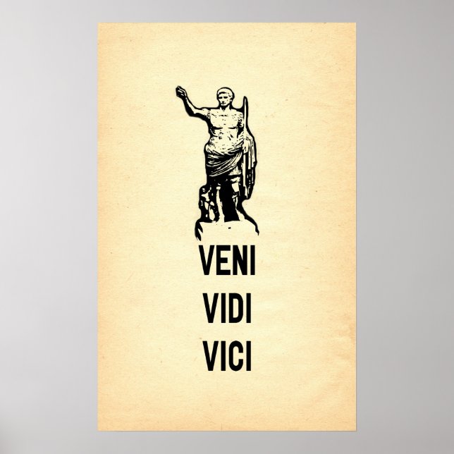 Póster Cita de Veni Vidi Vici Julius Caesar (Frente)