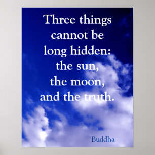 Póster Cita de verdad motivacional de Buda
