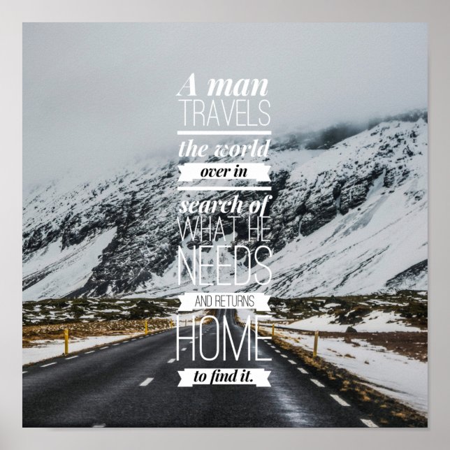 Póster Cita de viaje (Frente)