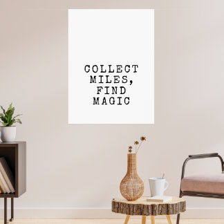 Póster Cita de viaje 'Colecciona Millas, Encuentra Magia'