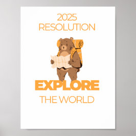 Póster Cita de viaje Explore the world Poster