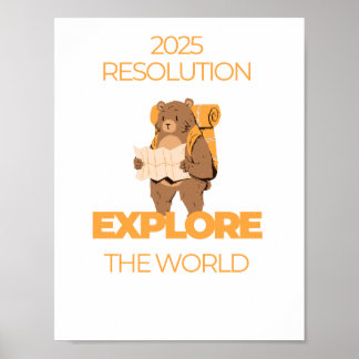 Póster Cita de viaje Explore the world Poster