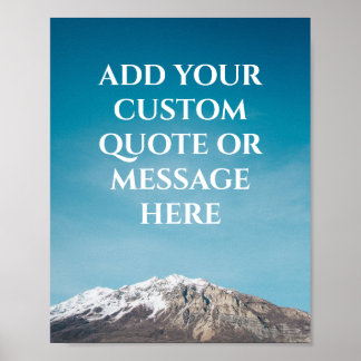 Póster Cita de viaje motivacional personalizada