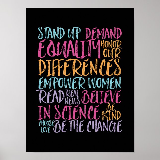 Póster Cita De Vida De Cambio inspirador Y Motivador (Frente)