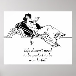 Póster Cita de vida Inspiradora retro vintage