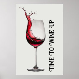 Póster Cita de vidrio de vino