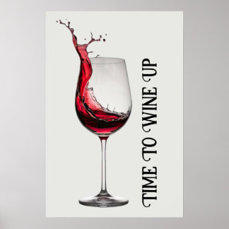 Póster Cita de vidrio de vino