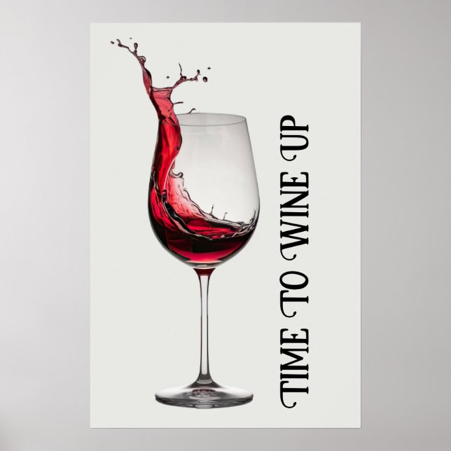 Póster Cita de vidrio de vino (Frente)