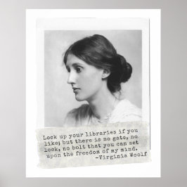 Póster Cita de Virginia Woolf - íconos de la historia de 