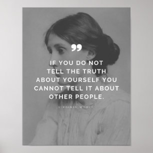 Póster Cita de Virginia Woolf sobre la verdad