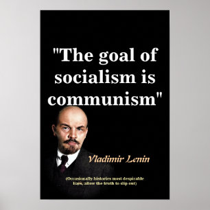 Póster Cita de Vladimir Lenin sobre el socialismo y el co