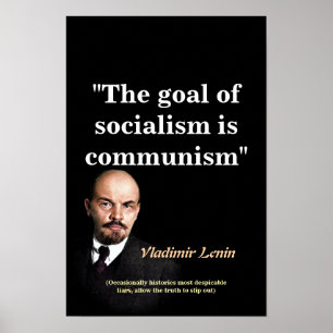 Póster Cita de Vladimir Lenin sobre el socialismo y el co
