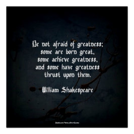 Póster Cita de William Shakespeare - Grandeza