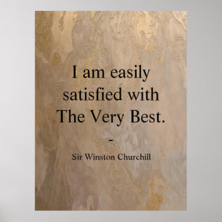 Póster Cita de Winston Churchill; La Mejor de Todas