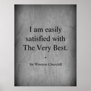 Póster Cita de Winston Churchill; Lo Mejor
