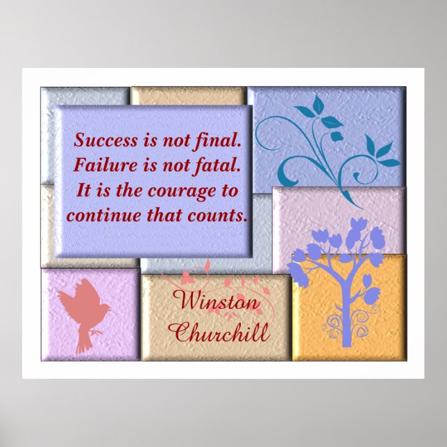 Póster Cita de Winston Churchill -poster (Frente)