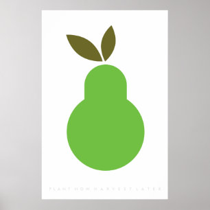 Póster Cita del 70 del Poster Green Pear Retro