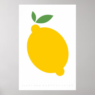Póster Cita del 70 del Poster Rector de Limón Amarillo
