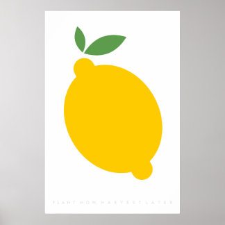 Póster Cita del 70 del Poster Rector de Limón Amarillo