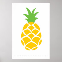 Cita del 70 del Poster Retro de piña 60