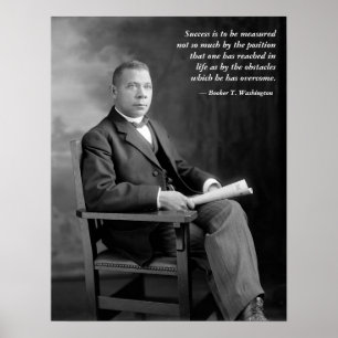 Póster Cita del Booker T. Washington