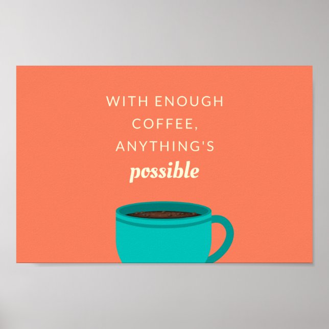 Póster Cita del café de la taza azul (Frente)