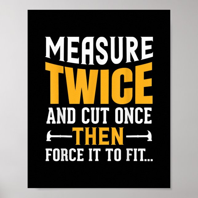 Póster Cita del carpintero de madera divertida para hombr (Frente)